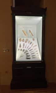 Cabinet of stone tools in the Museum of Antiquities